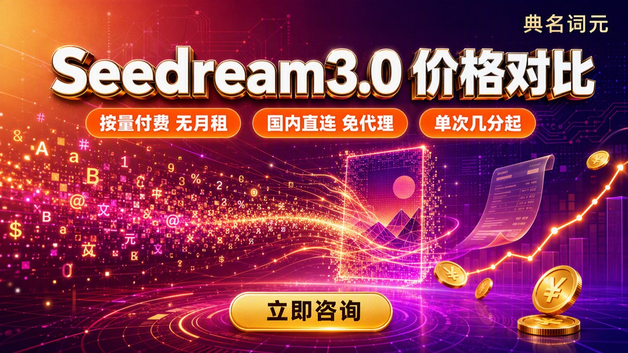 Seedream3.0官网价格:官方API与中转对比